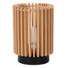 Lucide KIM - Lampe de table Rechargeable - Batterie/Piles - Ø 8 cm - LED 3 StepDim - Bois clair - Ensemble de 3 - Essential