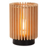 Lucide KIM - Lampe de table Rechargeable - Batterie/Piles - Ø 8 cm - LED 3 StepDim - Bois clair - Ensemble de 3 - Essential