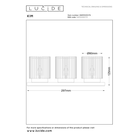 Lucide KIM - Lampe de table Rechargeable - Batterie/Piles - Ø 8 cm - LED 3 StepDim - Bois clair - Ensemble de 3 - Essential