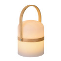 Lucide JOE - Lampe de table Rechargeable Intérieur/Extérieur - Batterie/Piles - Ø 14,5 cm - LED Dim. - 1x3W 3000K - IP44 - Blanc