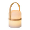 Lucide JOE - Lampe de table Rechargeable Intérieur/Extérieur - Batterie/Piles - Ø 14,5 cm - LED Dim. - 1x3W 3000K - IP44 - Blanc