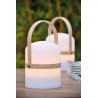 Lucide JOE - Lampe de table Rechargeable Intérieur/Extérieur - Batterie/Piles - Ø 14,5 cm - LED Dim. - 1x3W 3000K - IP44 - Blanc