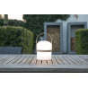 Lucide JOE - Lampe de table Rechargeable Intérieur/Extérieur - Batterie/Piles - Ø 14,5 cm - LED Dim. - 1x3W 3000K - IP44 - Blanc