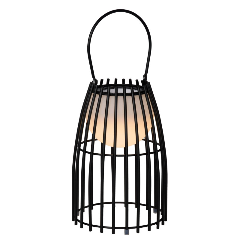 Lucide FJARA - Lampe de table Rechargeable Intérieur/Extérieur - Batterie/Piles - Ø 17,5 cm - LED Dim to warm - 1x0,3W 3000K -