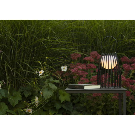 Lucide FJARA - Lampe de table Rechargeable Intérieur/Extérieur - Batterie/Piles - Ø 17,5 cm - LED Dim to warm - 1x0,3W 3000K -