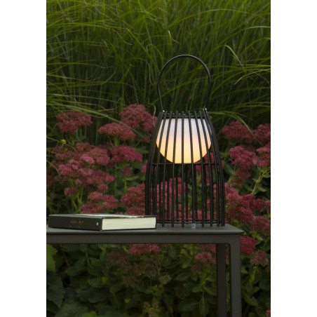 Lucide FJARA - Lampe de table Rechargeable Intérieur/Extérieur - Batterie/Piles - Ø 17,5 cm - LED Dim to warm - 1x0,3W 3000K -