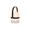 Lucide LITTLE JOE - Lampe de table Rechargeable Intérieur/Extérieur - Batterie/Piles - Ø 10 cm - LED - H 18,5 cm - Noir / Blanc