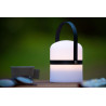 Lucide LITTLE JOE - Lampe de table Rechargeable Intérieur/Extérieur - Batterie/Piles - Ø 10 cm - LED - H 18,5 cm - Noir / Blanc
