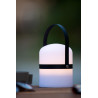 Lucide LITTLE JOE - Lampe de table Rechargeable Intérieur/Extérieur - Batterie/Piles - Ø 10 cm - LED - H 18,5 cm - Noir / Blanc