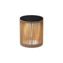 Lucide PINGI - Lampadaire Rechargeable Intérieur/Extérieur - Batterie/Piles - Ø 33,5 cm - LED 3 - H 36,5 cm - Taupe / Noir