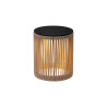 Lucide PINGI - Lampadaire Rechargeable Intérieur/Extérieur - Batterie/Piles - Ø 33,5 cm - LED 3 - H 36,5 cm - Taupe / Noir