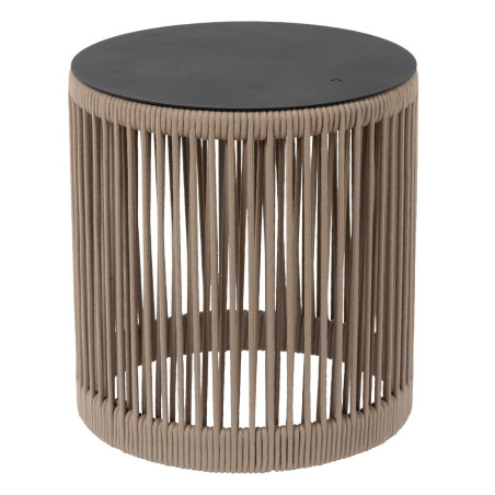 Lucide PINGI - Lampadaire Rechargeable Intérieur/Extérieur - Batterie/Piles - Ø 33,5 cm - LED 3 - H 36,5 cm - Taupe / Noir