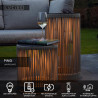 Lucide PINGI - Lampadaire Rechargeable Intérieur/Extérieur - Batterie/Piles - Ø 33,5 cm - LED 3 - H 36,5 cm - Taupe / Noir