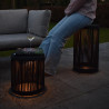 Lucide PINGI - Lampadaire Rechargeable Intérieur/Extérieur - Batterie/Piles - Ø 33,5 cm - LED 3 - H 61,5 cm - Noir