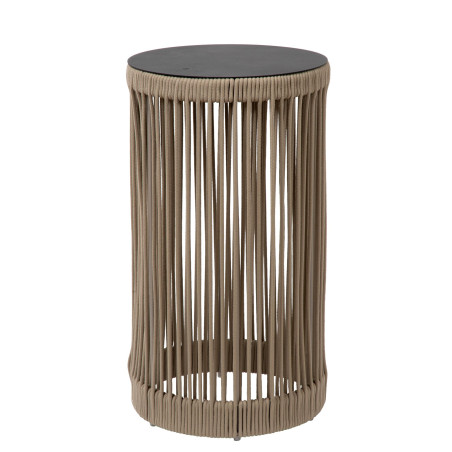 Lucide PINGI - Lampadaire Rechargeable Intérieur/Extérieur - Batterie/Piles - Ø 33,5 cm - LED 3 - H 61,5 cm - Taupe / Noir