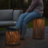 Lucide PINGI - Lampadaire Rechargeable Intérieur/Extérieur - Batterie/Piles - Ø 33,5 cm - LED 3 - H 61,5 cm - Taupe / Noir