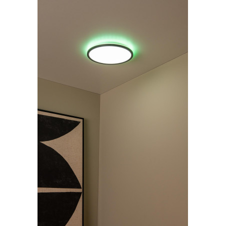 Lucide CASTOR - Plafonnier - Ø 32 cm - LED Dim. - CCT - 1x20W 2700K/6500K - Rvb - Opalin
