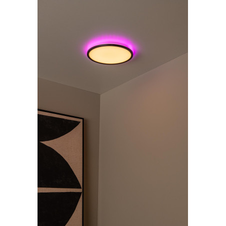 Lucide CASTOR - Plafonnier - Ø 32 cm - LED Dim. - CCT - 1x20W 2700K/6500K - Rvb - Opalin