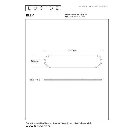Lucide ELLY - Plafonnier - LED Dim. - CCT - 1x36W 2700K/4000K - Opalin - Essential