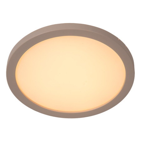 Lucide RINUS - Plafonnier Salle de bains - Ø 19 cm - LED - CCT - 1x9,5W 2200K/3000K - IP44 - Opalin - Essential