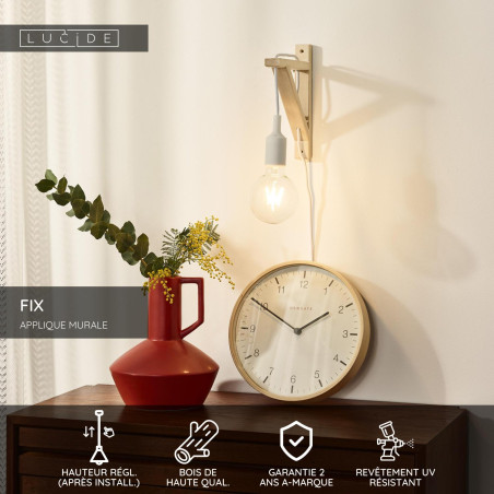 Lucide FIX - Applique murale - 1xE27 - Blanc