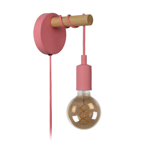 Lucide POLA - Applique murale Chambres d'enfant - Ø 12 cm - 1xE27 - Rose