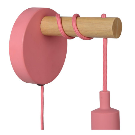 Lucide POLA - Applique murale Chambres d'enfant - Ø 12 cm - 1xE27 - Rose