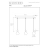 Lucide FIX - Suspension - 3xE27 - Noir