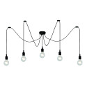 Lucide FIX - Suspension - 5xE27 - Convient aux mezzanines et plafonds hauts - Noir