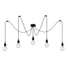 Lucide FIX - Suspension - 5xE27 - Convient aux mezzanines et plafonds hauts - Noir