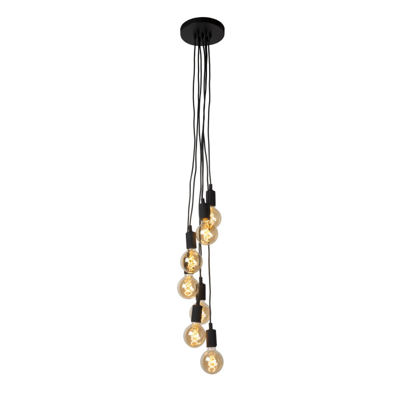 Lucide FIX - Suspension - 7xE27 - Noir