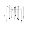 Lucide FIX - Suspension - 10xE27 - Convient aux mezzanines et plafonds hauts - Noir