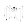 Lucide FIX - Suspension - 10xE27 - Convient aux mezzanines et plafonds hauts - Noir