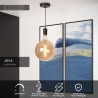 Lucide JOVA - Suspension - Ø 10 cm - 1xE27 - Noir