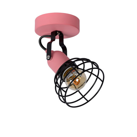 Lucide POLA - Spot plafond Chambres d'enfant - Ø 10,5 cm - 1xE27 - Rose