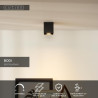 Lucide BODI - Spot plafond - 1xGU10 (MR16) - Noir