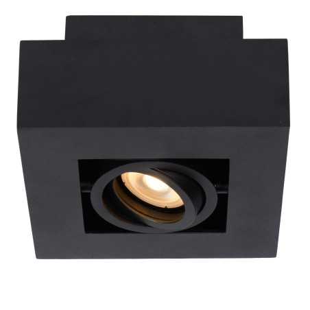 Lucide XIRAX - Spot plafond - LED Dim to warm - GU10 (MR16) - 1x5W 2200K/3000K - Noir
