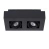 Lucide XIRAX - Spot plafond - LED Dim to warm - GU10 (MR16) - 2x5W 2200K/3000K - Noir