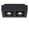 Lucide XIRAX - Spot plafond - LED Dim to warm - GU10 (MR16) - 2x5W 2200K/3000K - Noir