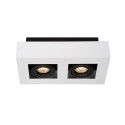 Lucide XIRAX - Spot plafond - LED Dim to warm - GU10 (MR16) - 2x5W 2200K/3000K - Blanc