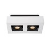 Lucide XIRAX - Spot plafond - LED Dim to warm - GU10 (MR16) - 2x5W 2200K/3000K - Blanc