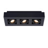 Lucide XIRAX - Spot plafond - LED Dim to warm - GU10 (MR16) - 3x5W 2200K/3000K - Noir