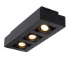 Lucide XIRAX - Spot plafond - LED Dim to warm - GU10 (MR16) - 3x5W 2200K/3000K - Noir