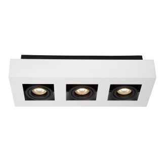 Lucide XIRAX - Spot plafond - LED Dim to warm - GU10 (MR16) - 3x5W 2200K/3000K - Blanc