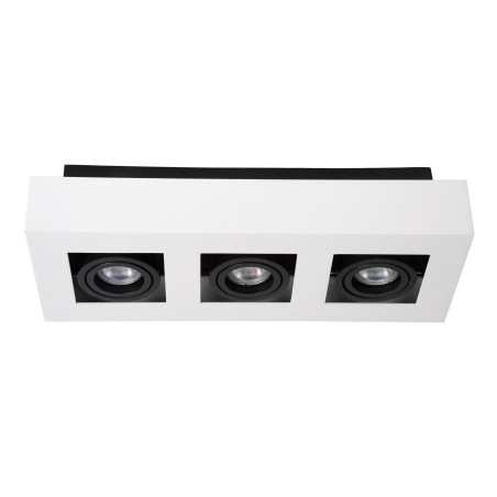 Lucide XIRAX - Spot plafond - LED Dim to warm - GU10 (MR16) - 3x5W 2200K/3000K - Blanc