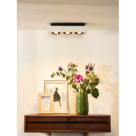 Lucide XIRAX - Spot plafond - LED Dim to warm - GU10 (MR16) - 3x5W 2200K/3000K - Blanc