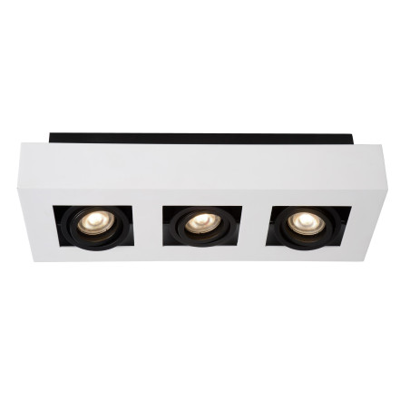 Lucide XIRAX - Spot plafond - LED Dim to warm - GU10 (MR16) - 3x5W 2200K/3000K - Blanc