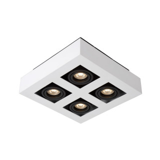 Lucide XIRAX - Spot plafond - LED Dim to warm - GU10 (MR16) - 4x5W 2200K/3000K - Blanc
