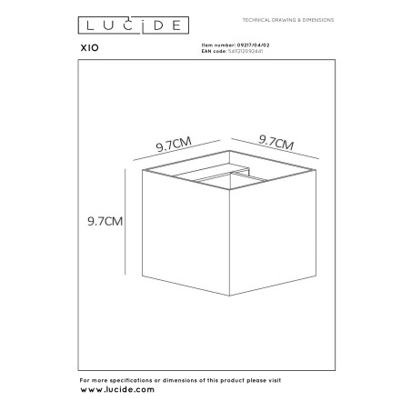 Lucide XIO - Applique murale - LED Dim. - G9 - 1x4W 2700K - Angle du faisceau réglable - Or Mat / Laiton