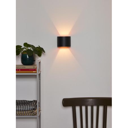 Lucide XIO - Applique murale - LED Dim. - G9 - 1x3,5W 2700K - Angle du faisceau réglable - Noir